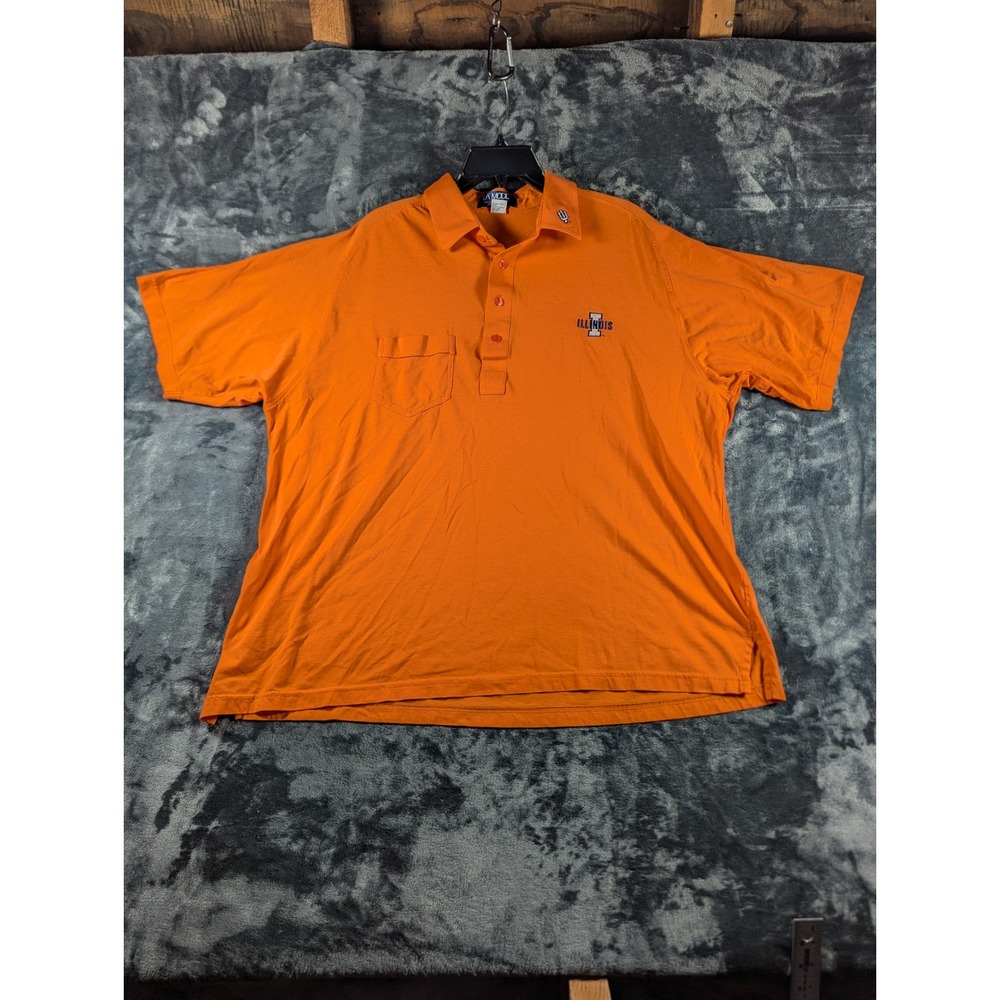 La Mode Vintage Polo Shirt Mens XXL Orange University of Illinois